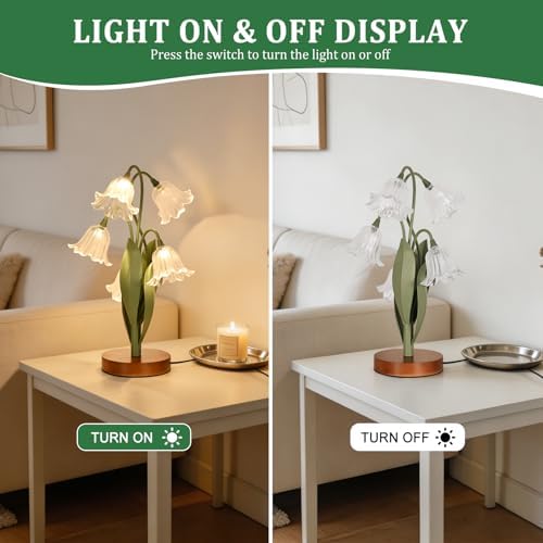 Flower Table Lamp for Bedroom, LED Cute Reading Light - Image 3