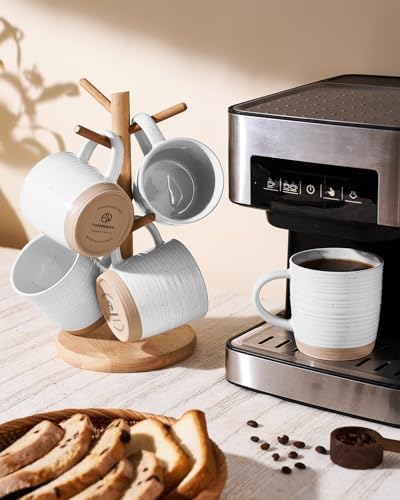 famiware Coffee Mugs Set of 4, 13 oz Mug Set, Ceramic Cup Set with Handle - Image 2