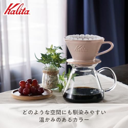 Kalita Coffee Dripper, Mino Ware, High Heat Retention, Ceramic, For 2 to 4 People, DACHI & Kalita MI185, Sand Brown, #02103, Wave Series, Made in Japan, Drip Equipment, For 2 People, 4 Cups, Porcelain - Image 3