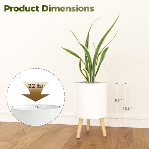 Bamworld Self Watering Pots for Indoor Plants with Water Level Indicator - Image 2