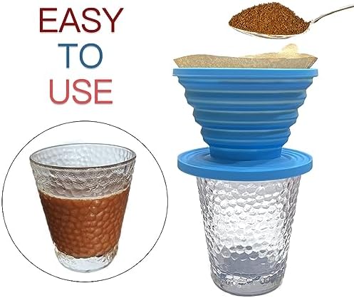 Collapsible Coffee Dripper Filter Reusable with 5 Paper Filters - Image 6