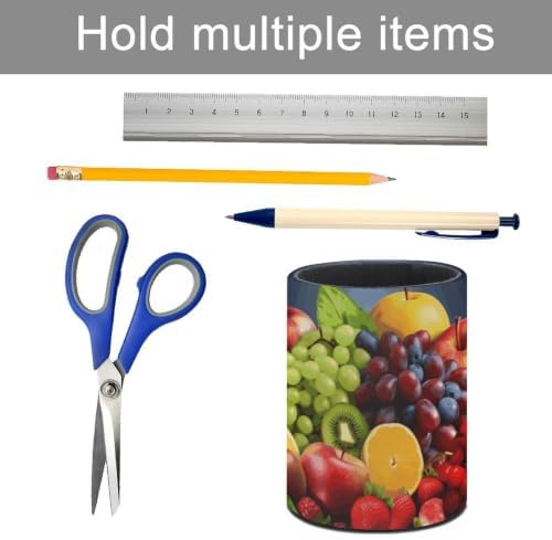 PU Leather Round Pencil Holder Fruits Pen Holder - Image 5