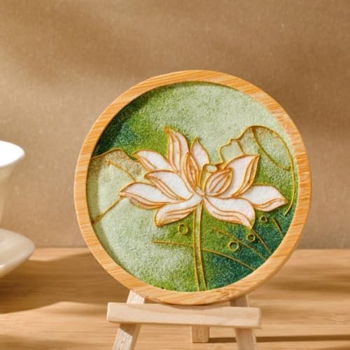 DIY Coaster Craft Kits, Cloisonne Filigree Enamel Art Painting Crafts Coasters Starter Kit, DIY Craft Coasters Supplies for Adults, Hobby for Adults Women Elderly, Handmade Home Decor Gifts - Image 4
