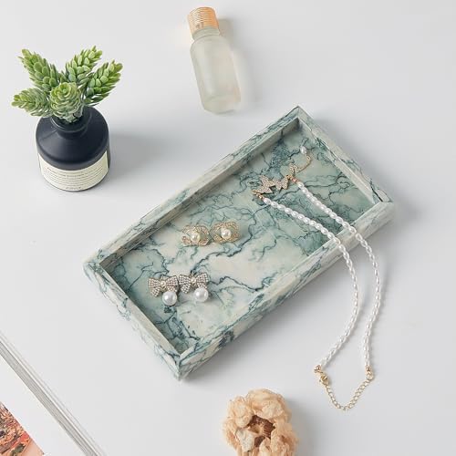 Natural Small Marble Vanity Tray, Stone Organizer for Bathroom & Kitchen - Image 6
