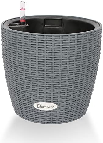 Dexceder 9x8 Self Watering Planter (Deep Gray Rattan) by Dexceder