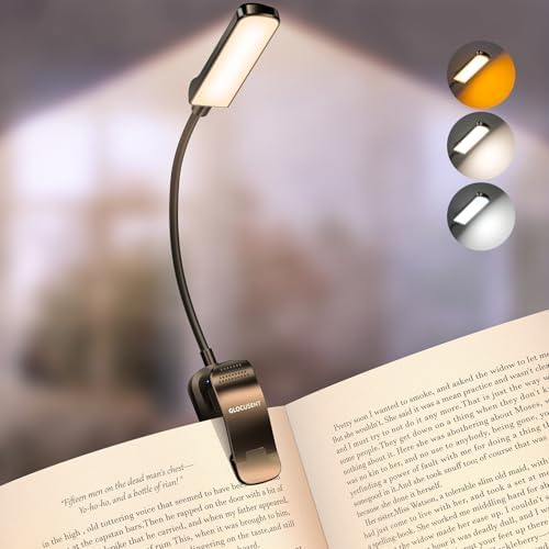 Glocusent 13 LED Book Lights for Reading at Night, Gifts for Book Lovers by GLOCUSENT