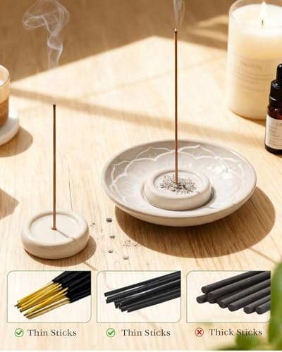 Palo Santo Incense Holder, 3-in-1 Handcrafted Ceramic Sage Burner - Image 5