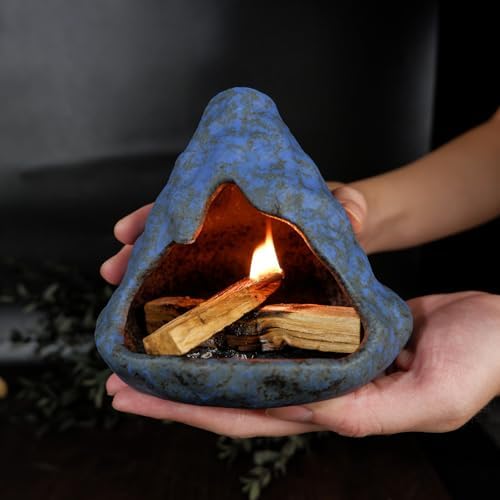 Zongzi Modeling Smudge Bowl, Palo Santo Chiminea & Sage Cone Burner Holder - Image 6