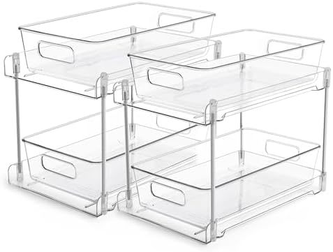 Vtopmart 2 Pack Pull Out Bathroom Under Sink Organizer (S-Standard) by Vtopmart