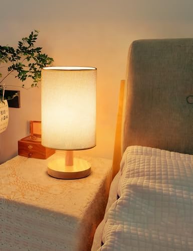 Table Lamp Set of 2, Bedside Lamp Nightstand Lamp,3 Colour telecontrol Desk Lamp, USB Powered LED Reading Lamp, Boho Vintage Small Lamp for Bedroom Living Room Office Dorm Dresser Bookshelf - Image 6