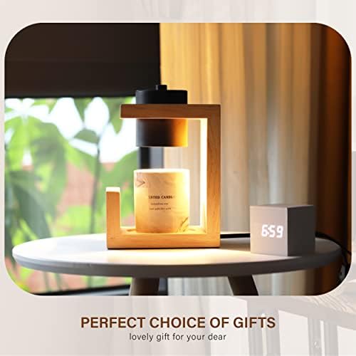 AIKUT Candle Warmer Lamp, with 2 Bulbs,Timer & Dimmer,Simple Natural Wood,Compatible Up to 4.5 inch Candles,for Home Scented and Décor，110-120V (Wood) - Image 4