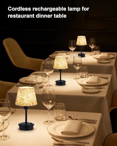 UMEXUS 9.8'' Small Cordless Table Lamp, 5200mAh Battery Operated Touch Lamp - Image 2