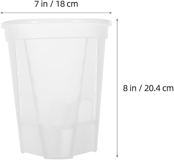 KESYOO Self-Watering Pots for Indoor Plants 5 Pieces Transparent Plastic Pots Water Tank 18 x 204 cm Self-Watering for Succulents and Orchids Easy and Easy Growing