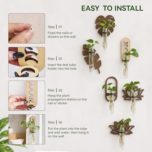 Artilady Plant Propagation Station Wall Hanging, Planter Terrariums Tube - Image 6