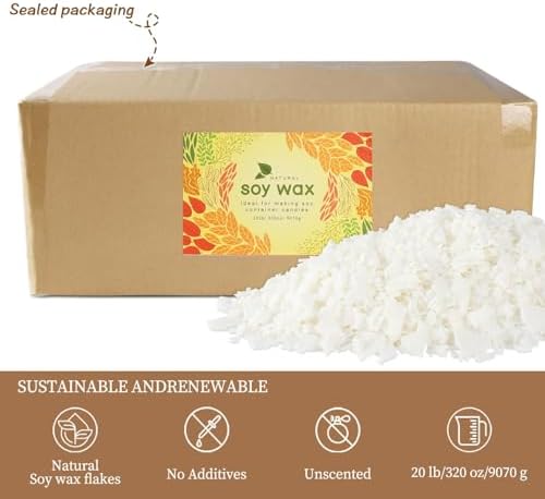 WREXCS 20 lb White Soy Wax DIY Candle Making（Flakes & Soft）,No additives and Pure，Perfect for Your DIY Projects - Image 3