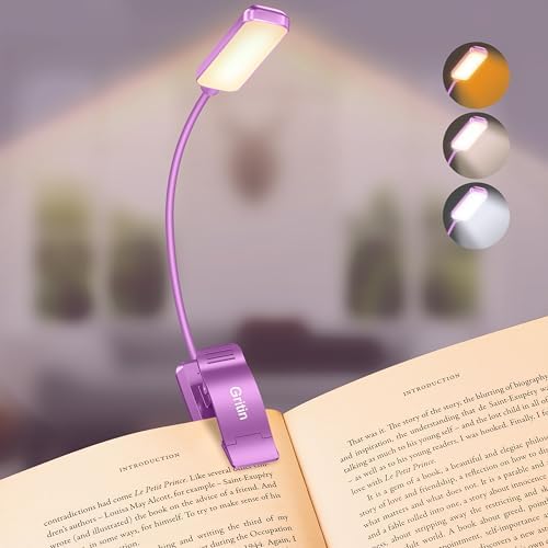 Gritin 9 LED Rechargeable Book Light for Reading in Bed by Gritin
