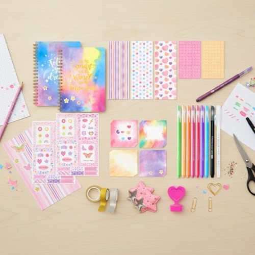 Vestamore 13 Pcs DIY Journaling Kit, Notebooks, Stickers, Journaling Tapes and Pens, Decorative Accessories Included, Creative Journal Set for Teens and Adults - Image 3