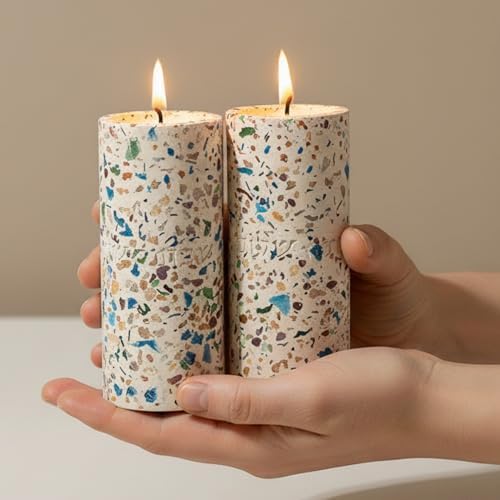 Suri Shabbat Candle Holder – Elegant Shabbat Candlesticks for Jewish Home Décor, Modern Metal Design, Perfect Candle Holders for Sabbath & Gift Giving (Turquoise)