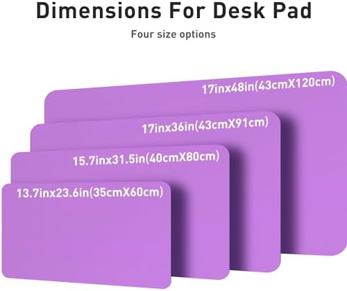 Aothia Leather Desk Pad Protector, Office Desk Mat, Large Mouse Pad, Non-Slip PU Leather Desk Blotter, Laptop Desk Pad, Waterproof Desk Writing Pad for Office and Home (48"x17", Iris Violet) - Image 6