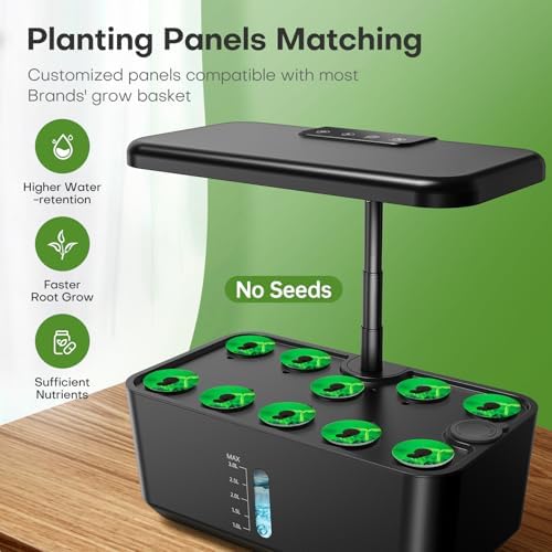 Ahopegarden Indoor Garden Hydroponics Growing System: 10 Pods Kit with LED - Image 3