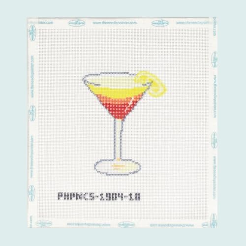 Howie's Needlepoint Drink Needlepoint Kits for Adults & Beginners, 18 Mesh Printed Needlepoint Canvas, Stamped Patterns Canvas Starter Kits(Tequila Sunrise,4"x 3") - Image 4