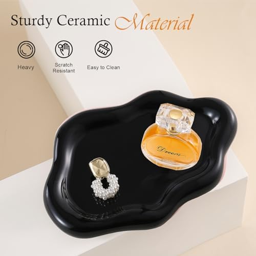 CCINPPY Ceramic Cloud Jewelry Tray Trinket Dish Key Bowl Nightstand Decor - Image 5