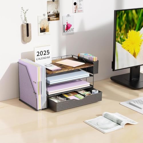 Wood Desk Organizers and Accessories with File Sorters & Catalog Racks - Image 3
