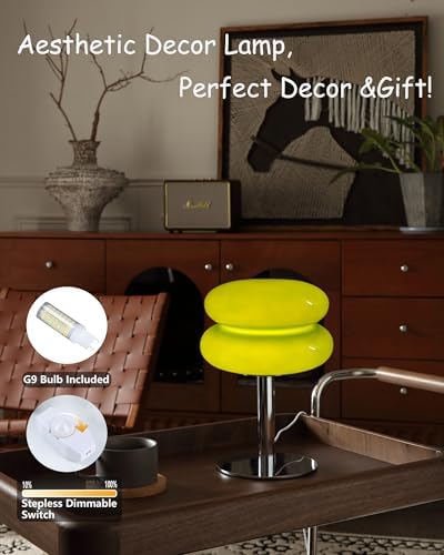 Glivpny Mushroom Lamp Table Lamp, Mid Century Modern Table Lamps (Green) - Image 4