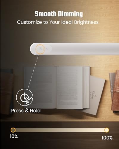 SUPERDANNY Eye-Caring LED Desk Lamp Work Lamp Office Lamp with Side Clamp - Image 6