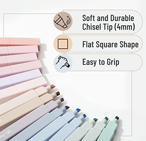 Mr. Pen- Aesthetic Highlighters No Bleed, 16 Pack, Morandi Colors | Chisel Tip, Cute Highlighters Assorted Colors for Journaling, Highlighting, Underlining, Fast Dry, Back to School Supplies - Image 3