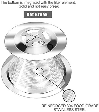 Hanlomele Pour Over Coffee Dripper, Paperless Reusable Coffee Filter, Pour Over Coffee Maker for Single Cup Brew, Double Mesh Design of Stainless Steel Cone Filter for Perfect Extraction (1-4 Cup) - Image 4
