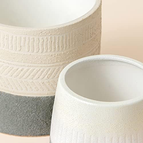 LA JOLIE MUSE Ceramic Plant Pots, Flower Pots for Indoor Plants, Set of 2 - Image 4