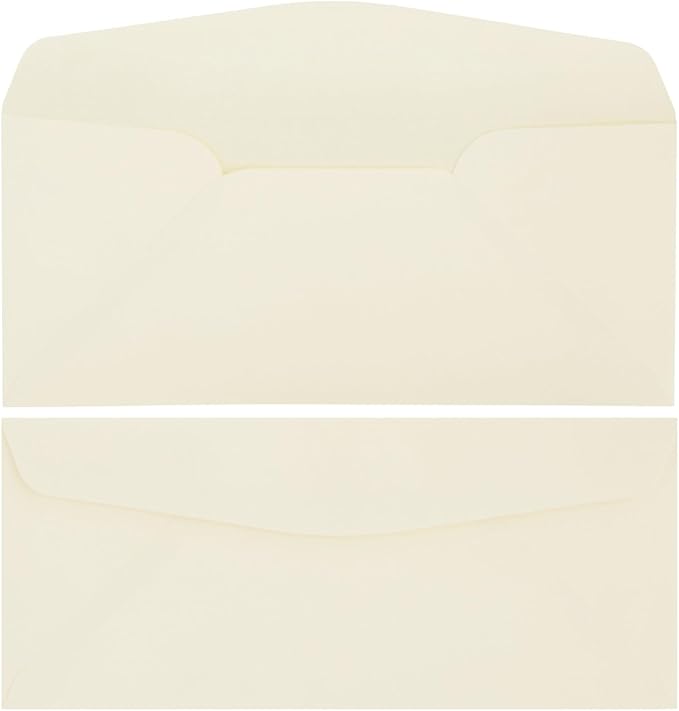 Premium Stationery Paper Set with Envelopes (Ecru and Black 48-Pack)