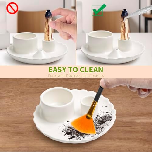 Palo Santo Sticks Holder, 4 in 1 Incense and Candle Holder White - Image 4