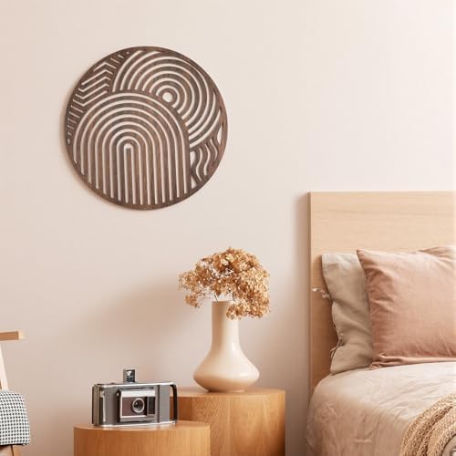 Yerliker Mcm Decor Mid Century Modern Wood Wall Art, Circular - Image 6
