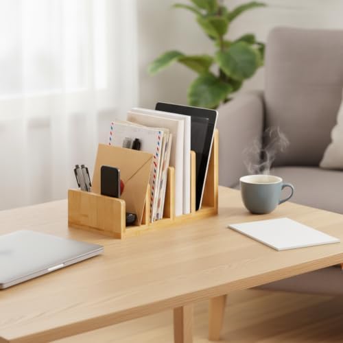 Wood Desktop Organizer, Modern - Image 2