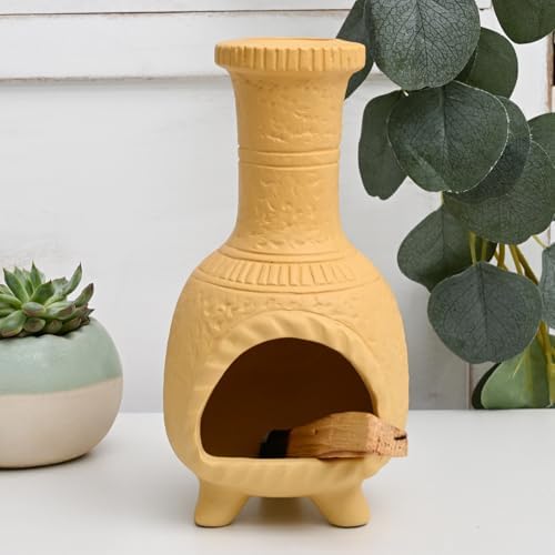 Ceramic Mini Chiminea Palo Santo Burner, Decorative Cone Incense Holder - Image 4