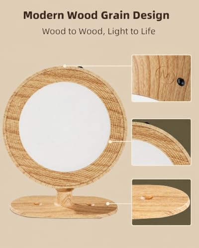 Wall Lights, Rechargeable Magnetic Wall Sconce with Remote, Wood Grain-3Pcs - Image 6