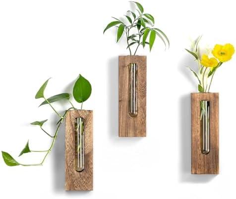 Farmhouse Wall Plant Propagation Station with Glass Tubes by Walasis