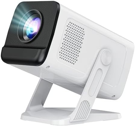 Mini Portable Projector for Bedroom with WiFi and Bi-directional Bluetooth 1080P 4K Support Smart Android 14 OS Auto Keystone Compatible with Netflix, YouTube, Prime Video, Disney+ by WEMI