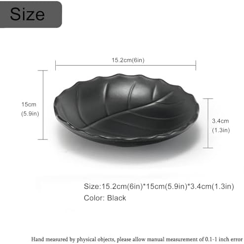 Binoster Jewelry Tray, Black Leaf Style, Jewelry Storage, Key Dish, Dresser Decor, 21.5cm(8.4in) x11.5cm(4.5in)x 4cm(1.6in) - Image 2