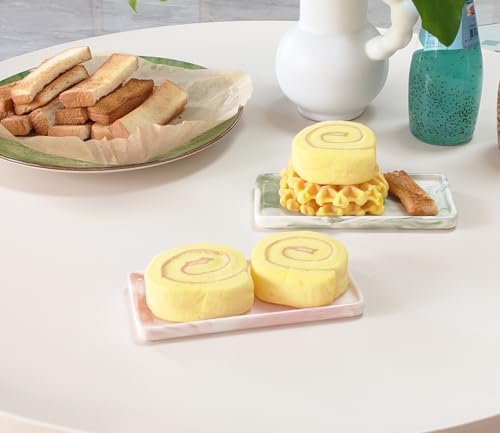 6.4" Porcelain Small Bathroom Narrow Mini Tray - Pink - Image 4