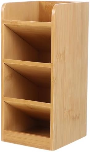 Hemobllo Wooden Desktop Pen Organizer Storage Holder for Desk Supplies by Hemobllo