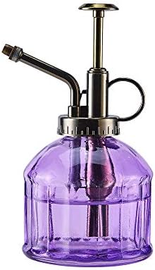 Glass Plant Mister Spray Bottle for Inside Vintage Leak Proof Purple 6.7oz by Ebristar