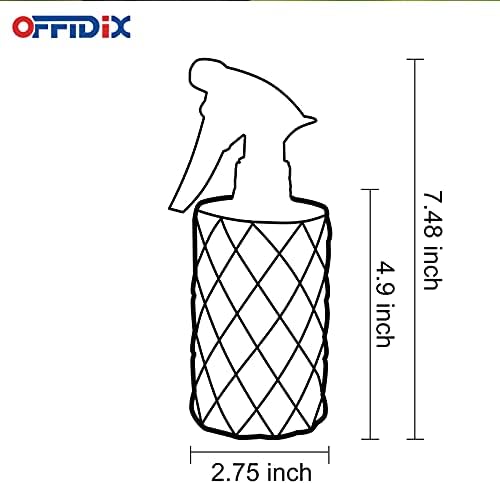 OFFIDIX Glass Spray Bottle,Plant Mister, 0.35L/11.8oz Pressure Watering Can with Adjustable Nozzle Watering Handheld Bottles for Garden Plants Cleaning Solutions(Gray - Image 2