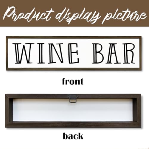 Wine Bar Sign, Rustic Wooden Hanging Signs, Farmhouse Home Decoration for Kitchen Bar, Wall Decor Art, Wine Club Decor, Decorative Wooden Signs and Plaques, 17.8x4x1.2 inches - Image 3