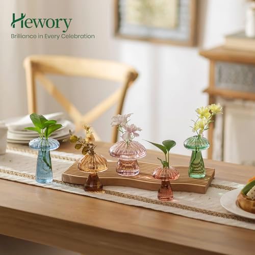 Hewory Plant Propagation Stations: 5PCS Colored Mushroom Vase for Flower - Image 4