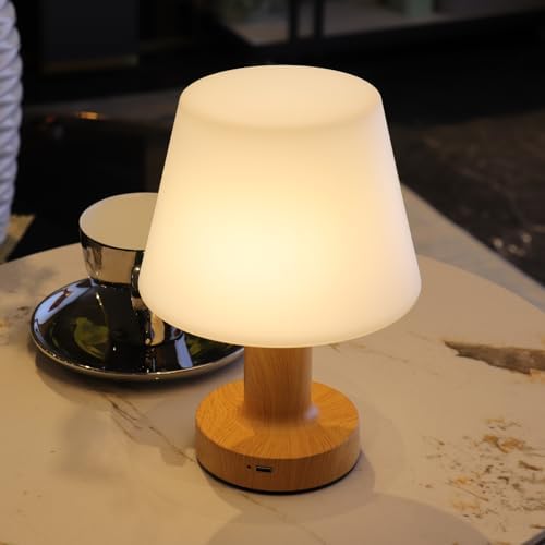 Cordless Rechargeable Mushroom Table Lamp, Dimmable 3-Color Night Light - Image 6