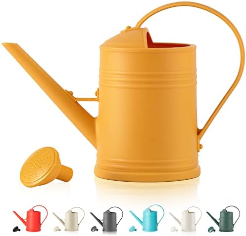 Plastic Indoor Watering Can with Detachable Sprinkler Head - 68oz (1/2 Gallon) for House Plants and Flowers by TennedrivGreen