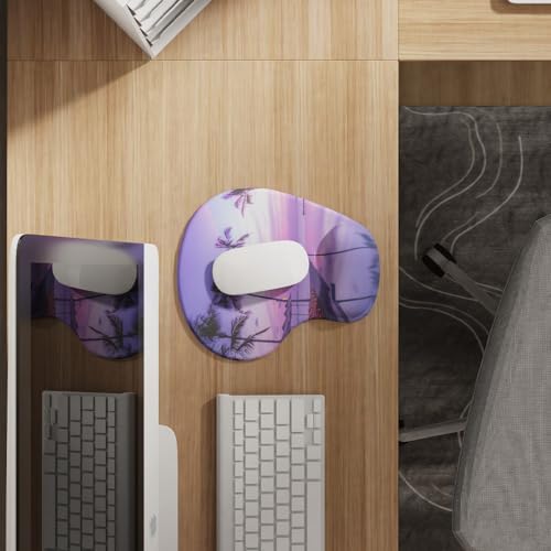 Office Mousepad with Gel Wrist Support - Ergonomic Gaming Desktop Mouse Pad Wrist Rest - Design Gamepad Mat Rubber Base for Laptop Computer -Silicone Non-Slip Special-Textured Surface (15PalmS) - Image 2